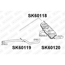 SK60118 VENEPORTE Глушник вихлопних газів кінцевий