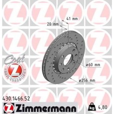 430.1466.52 ZIMMERMANN Гальмівний диск