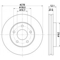 8DD 355 106-011 HELLA Гальмівний диск