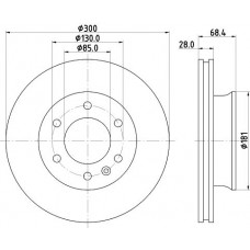 8DD 355 117-621 HELLA Гальмівний диск