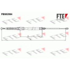 FBS02084 FTE Тросик, cтояночный тормоз