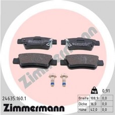 24635.160.1 ZIMMERMANN Комплект гальмівних колодок дисковий гальм