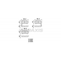 AB0065 BRAXIS Комплект гальмівних колодок дисковий гальм