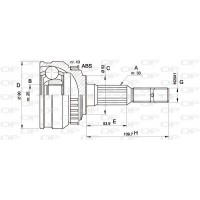 CVJ5048.10 OPEN PARTS Шарнирный комплект, Привідний вал