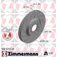 100.3312.20 ZIMMERMANN Гальмівний диск