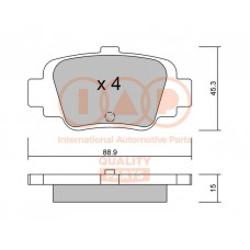 704-13092P IAP QUALITY PARTS Комплект гальмівних колодок дисковий гальм