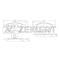 BS-1282 ZEKKERT КомплеК т гальмівних колодок, дискове гальмо