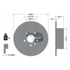 BDS1506 BENDIX Braking Гальмівний диск