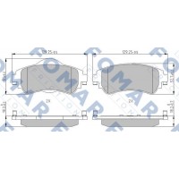 FO 242681 FOMAR Friction Комплект гальмівних колодок дисковий гальм