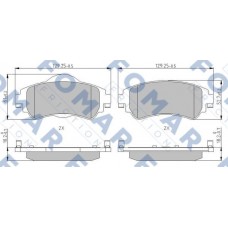 FO 242681 FOMAR Friction Комплект гальмівних колодок дисковий гальм