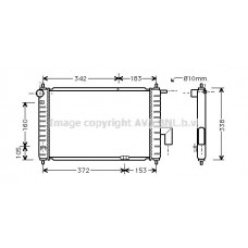 DWA2046 AVA QUALITY COOLING Радіатор охолодження двигуна
