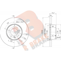 78RBD21972 R BRAKE Гальмівний диск