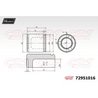72951016 MAXTECH Поршень корпус скоби гальма
