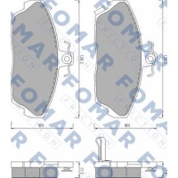 FO 456181 FOMAR Friction Комплект гальмівних колодок дисковий гальм