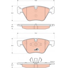 GDB1662 TRW Комплект гальмівних колодок дисковий гальм