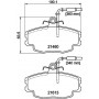 8DB 355 017-981 HELLA Комплект гальмівних колодок, дискове гальмо