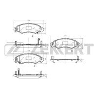 BS-1239 ZEKKERT Комплект гальмівних колодок дисковий гальм
