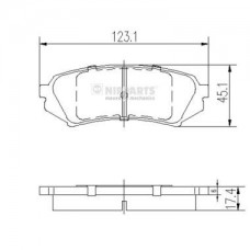 J3612022 NIPPARTS Комплект гальмівних колодок дисковий гальм