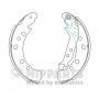 N3502091 NIPPARTS Комплект гальмівних колодок