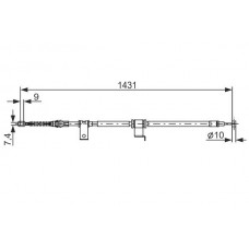 1 987 482 293 BOSCH Тросик, cтояночный тормоз
