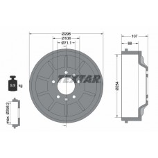 94032900 TEXTAR Гальмівний барабан