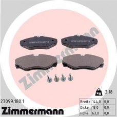 23099.180.1 ZIMMERMANN Комплект гальмівних колодок дисковий гальм