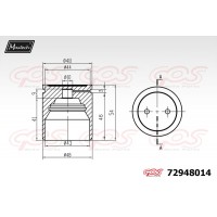 72948014 MAXTECH Поршень корпус скоби гальма