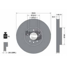 BDS1361HC BENDIX Braking Гальмівний диск