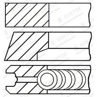 08-124806-00 GOETZE ENGINE Комплект поршневих кілець