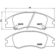 P 30 042 BREMBO Комплект гальмівних колодок дисковий гальм
