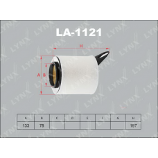 LA-1121 LYNXauto Повітряний фільтр