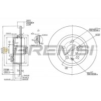 CD8691S BREMSI Гальмівний диск