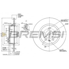 CD8691S BREMSI Гальмівний диск