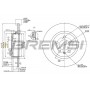 CD8691S BREMSI Гальмівний диск