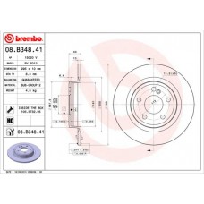 08.B348.41 BREMBO Гальмівний диск