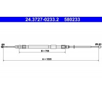 24.3727-0233.2 ATE Тросик, cтояночный тормоз