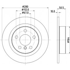 8DD 355 122-661 HELLA Гальмівний диск