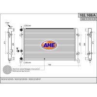 102.168/A AHE Радіатор охолодження двигуна