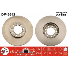 DF4994S TRW Гальмівний диск