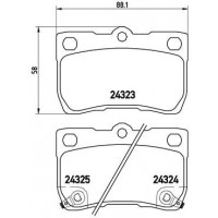 P 83 073 BREMBO Комплект гальмівних колодок дисковий гальм
