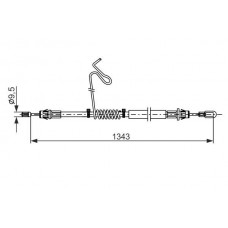 1 987 482 883 BOSCH Тросик, cтояночный тормоз