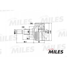 GA20244 MILES Шарнирный комплект, Привідний вал