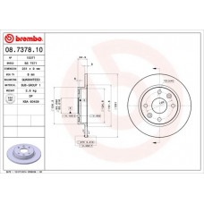 08.7378.10 BREMBO Гальмівний диск