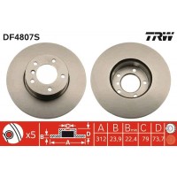 DF4807S TRW Гальмівний диск