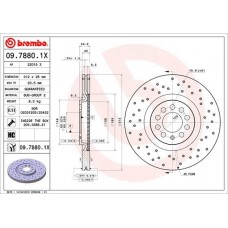 09.7880.1X BREMBO Гальмівний диск