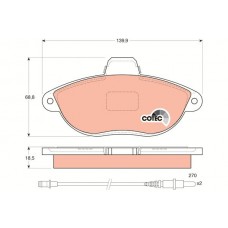 GDB1216 TRW Комплект гальмівних колодок дисковий гальм