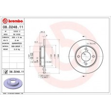 08.D248.11 BREMBO Гальмівний диск