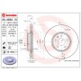 09.A820.10 BREMBO Гальмівний диск