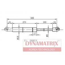 DGS0033DJ DYNAMATRIX Газова пружина кришка багажника