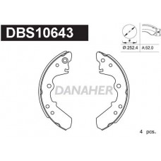 DBS10643 DANAHER Комплект гальмівних колодок